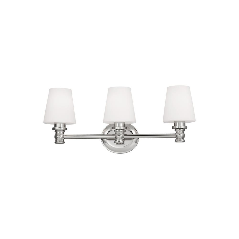 Feiss Xavierre 23 125 In W 3 Light Polished Nickel Vanity Feiss Xavierre 23 125 In W 3 Light Polished Nickel Vanity
