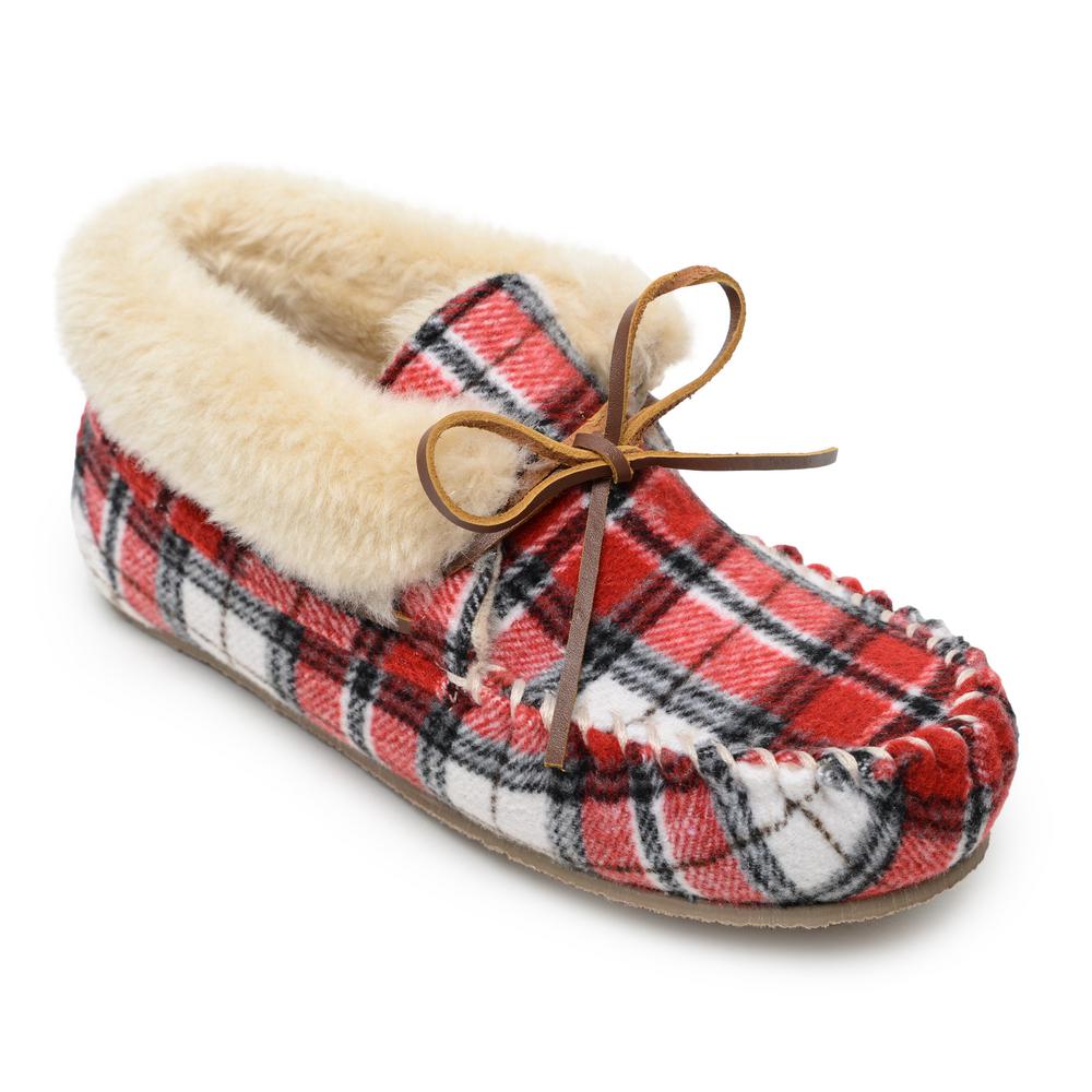 red flannel slippers