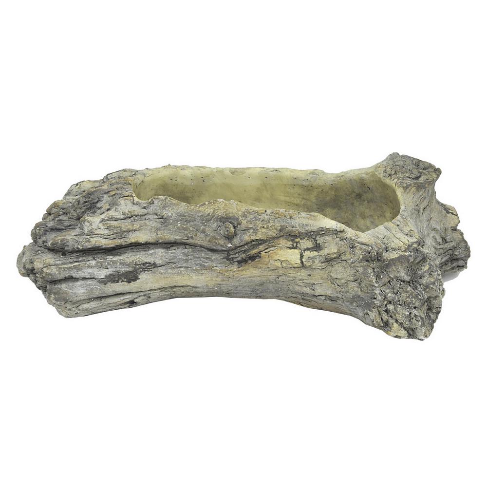 UPC 726674467511 product image for THREE HANDS Driftwood Look Planter, Gray | upcitemdb.com