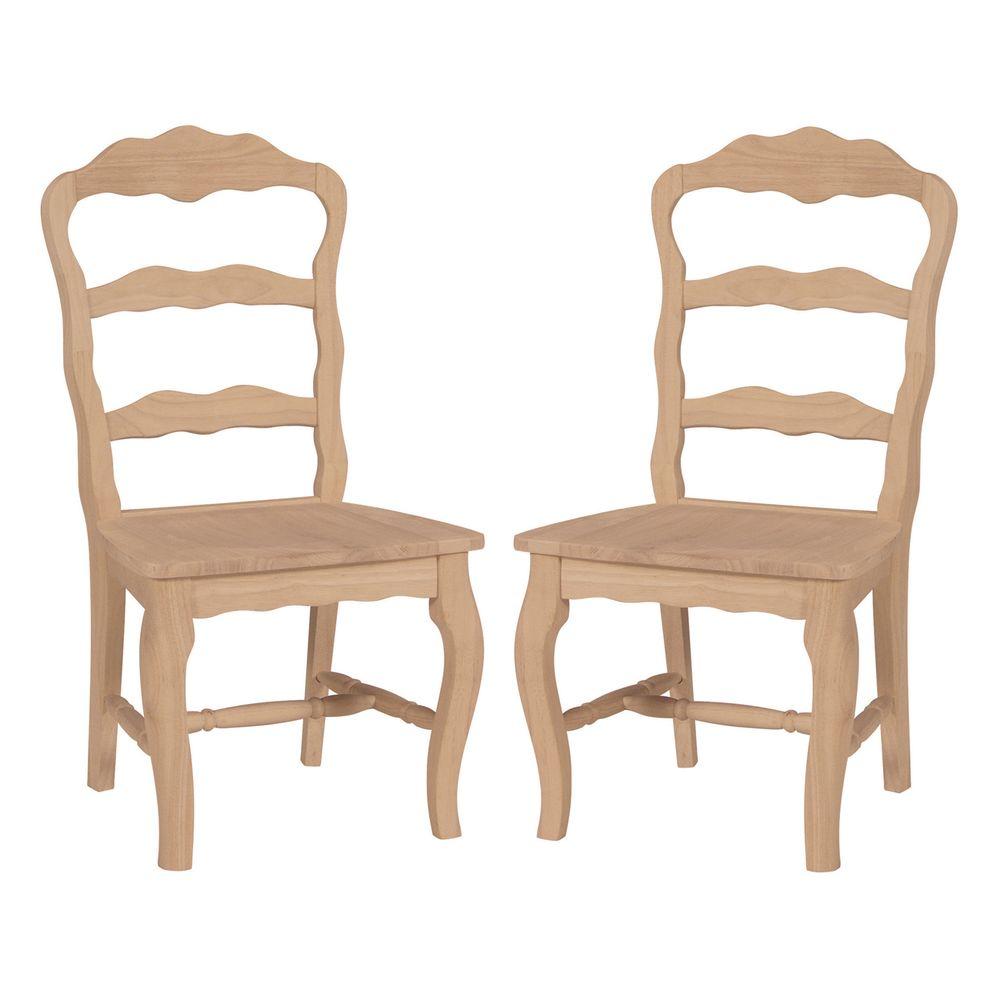 International Concepts Versailles Unfinished Wood Side Chair Set Of 2