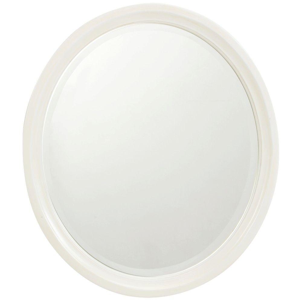 Home Decorators Collection Newport 32 In L X 28 W Framed Wall Mirror Ivory