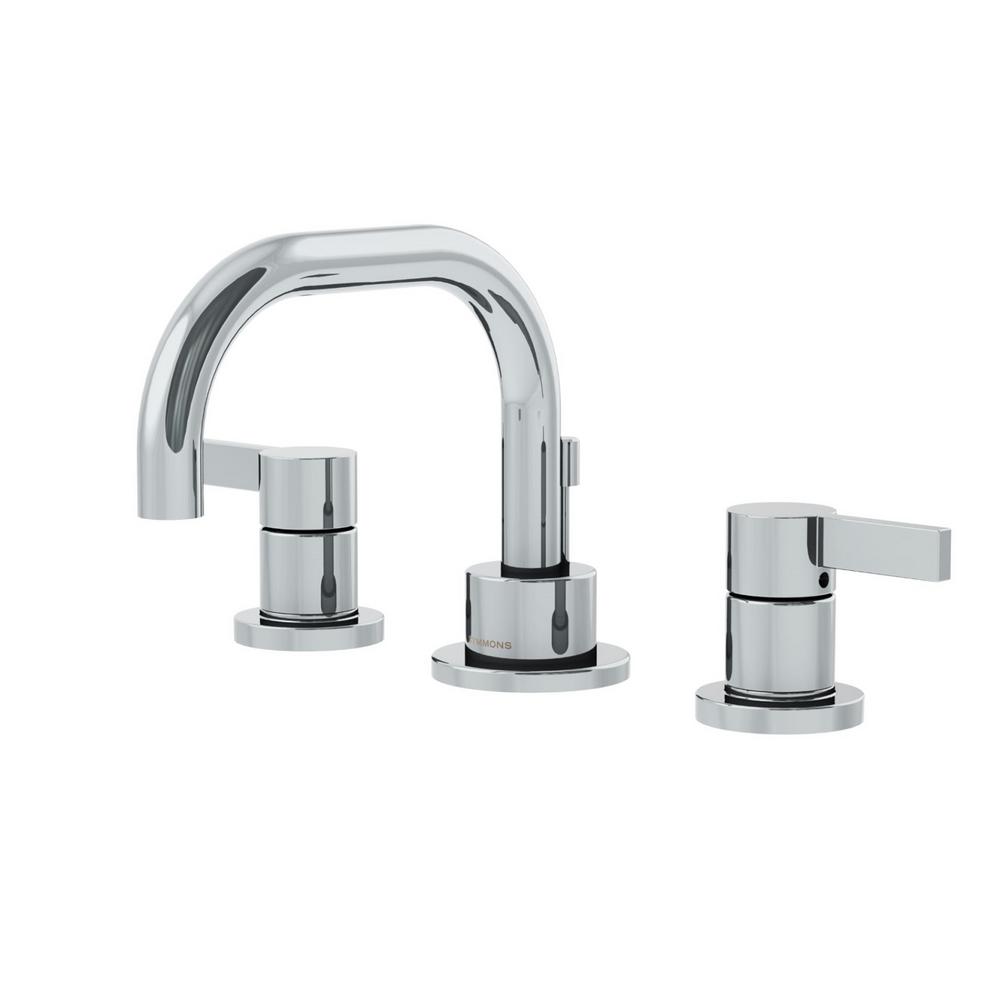 Symmons Dia 8 In Widespread 2 Handle Low Arc Bathroom Faucet With