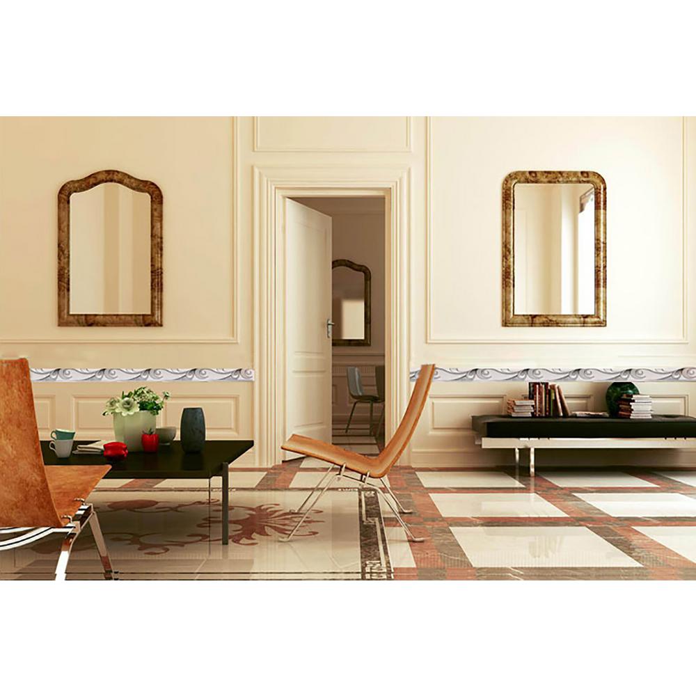 Brown Gold Wallpaper Borders Self Adhesive Flower Moulding Scroll Interior Ideas