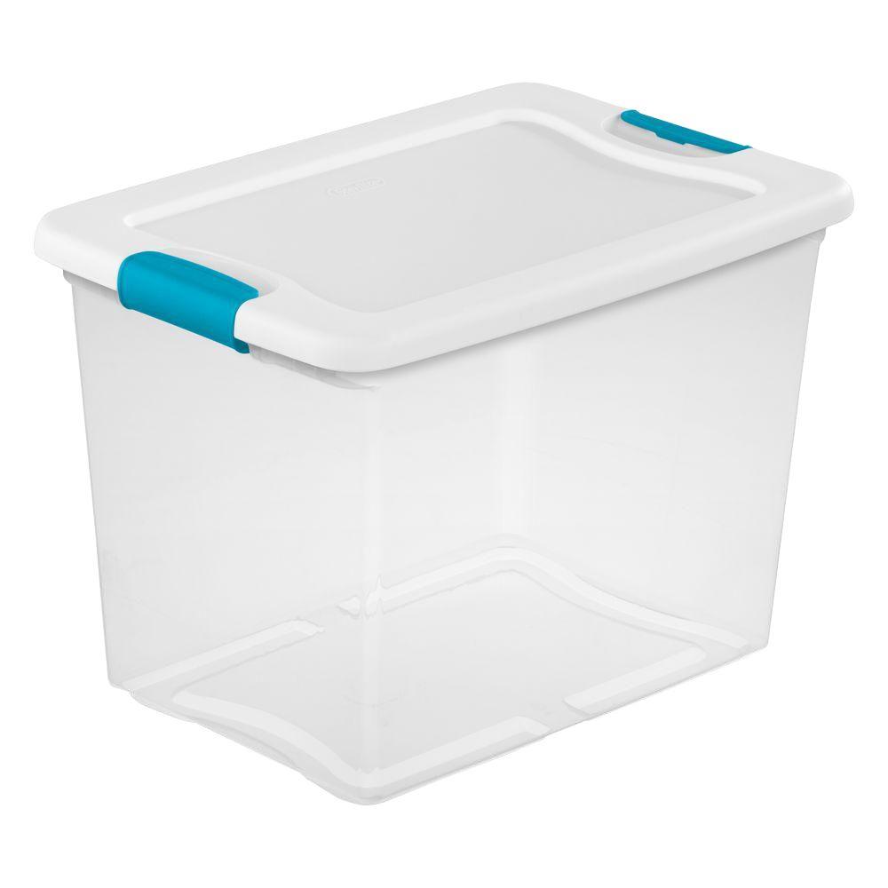 Sterilite Latching 25 qt. Storage Box (6Pack)14958006 The Home Depot