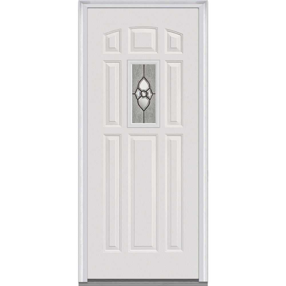 MMI Door 36 In. X 80 In. Master Nouveau Left-Hand 1 Lite 8-Panel ...