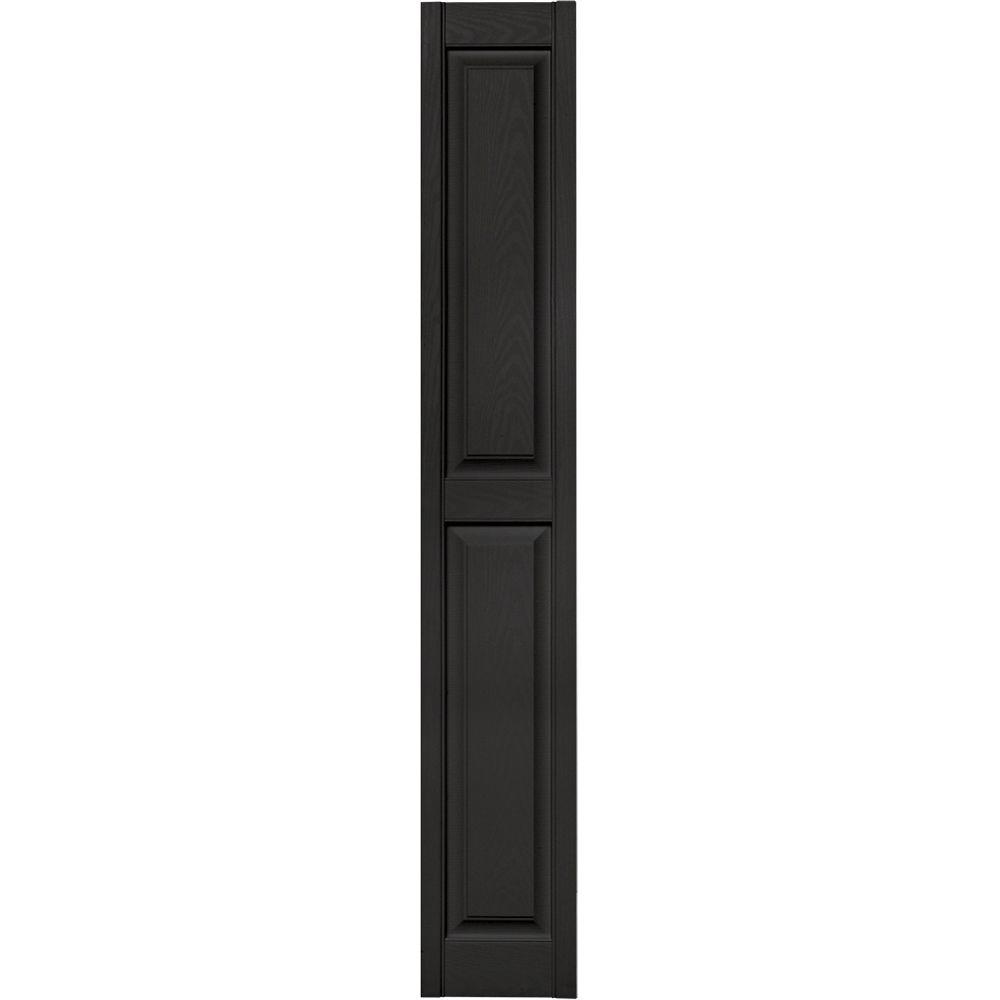 Builders Edge 12 in. x 75 in. Raised Panel Vinyl Exterior Shutters ... Builders Edge 12 in. x 75 in. Raised Panel Vinyl Exterior Shutters ...