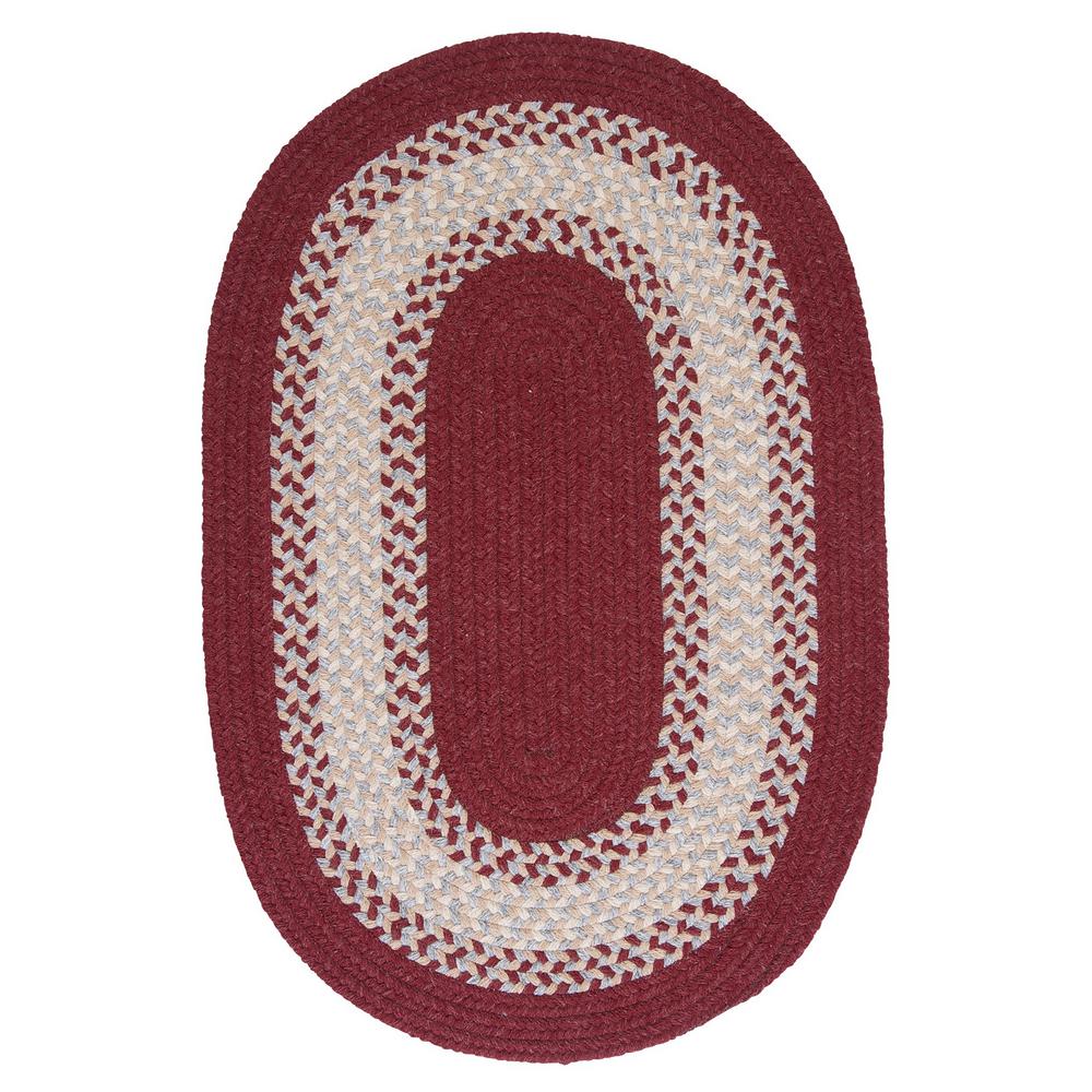 Red 5 X 8 Braided Area Rugs The Home Depot Chancery Berry 5 Ft X 8 Oval Braided Area Rug