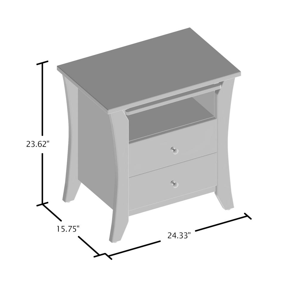 Furniture Of America Kim 2 Drawer Espresso Nightstand Ynj 1420 5 The Home Depot