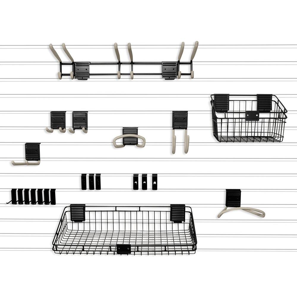 Suncast Handiwall 4 Ft X 8 Slat Wall Starter Kit In White