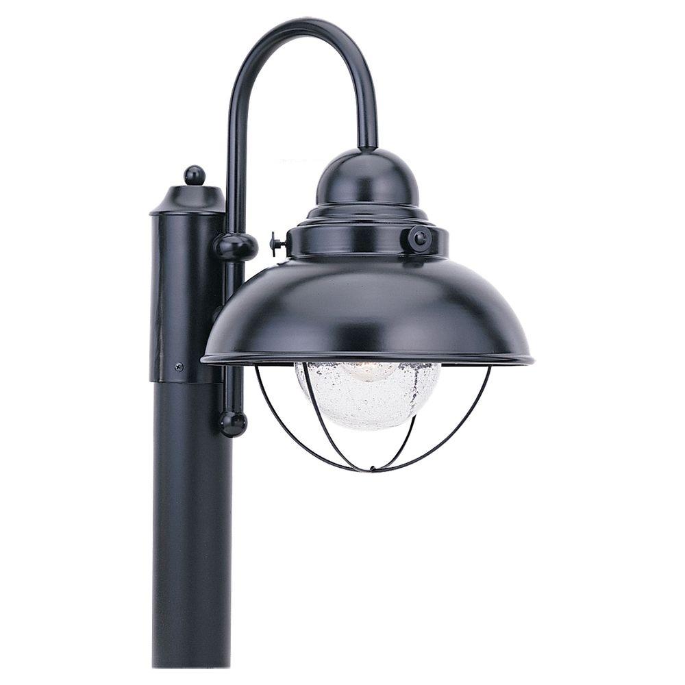 Sea Gull Lighting Sebring 1 Light Outdoor Black Post Top