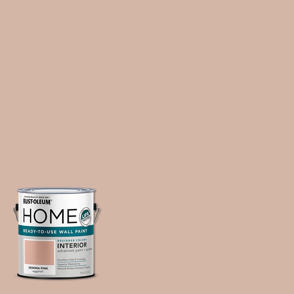 1 gal. Sedona Pink Eggshell Interior Wall Paint367256 The Home Depot