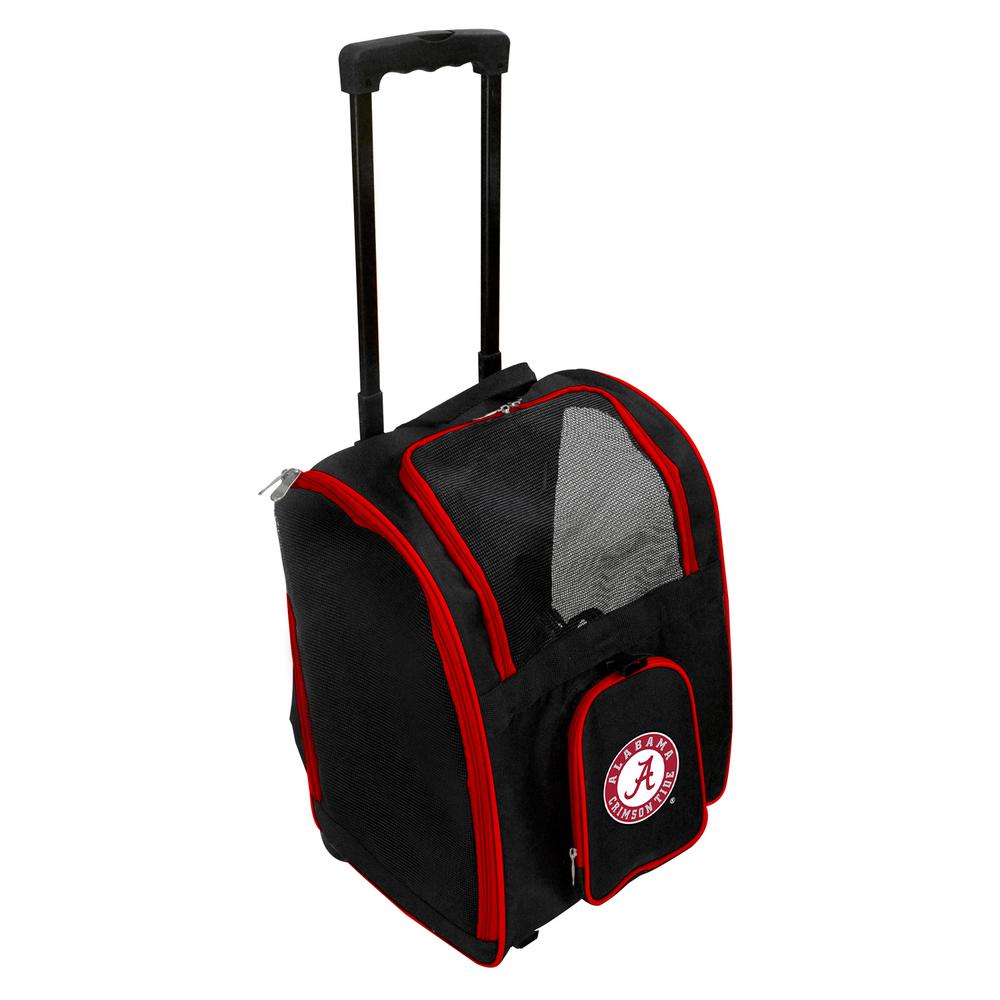 Ncaa Alabama Crimson Tide Pet Carrier Premium Bag With Wheels In Red