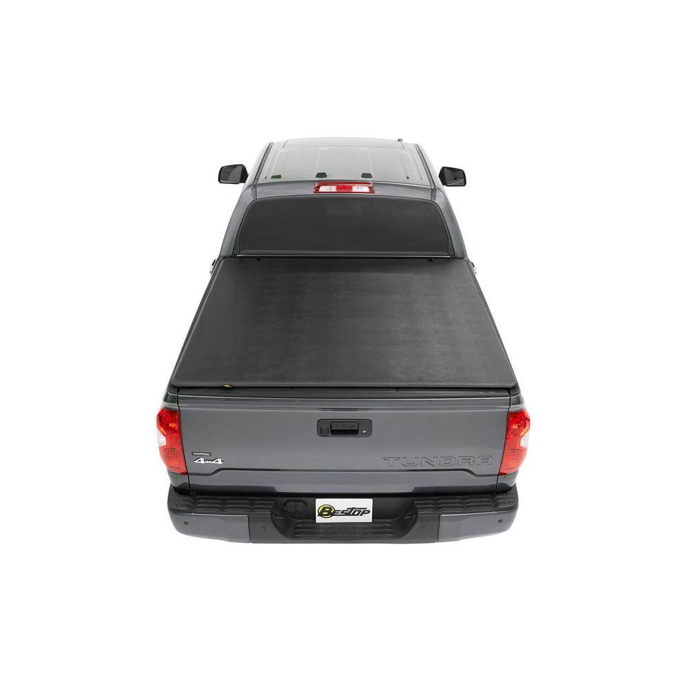 Bestop Ez Fold Soft Tonneau For 2007 2018 Tundra Witho Deck Rails For 5 5 Ft Bed 16182 01 The Home Depot