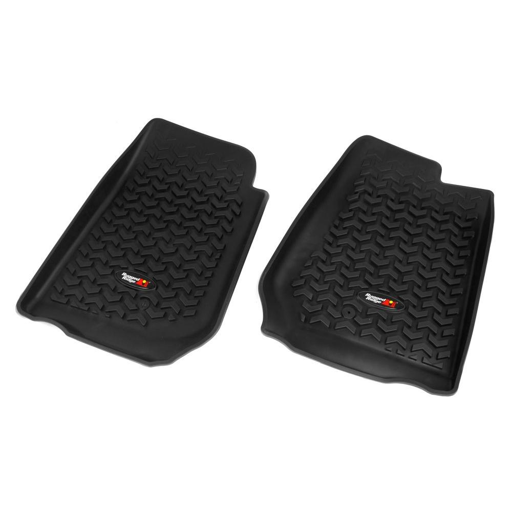 Rugged Ridge Floor Liner Front Pair Black 2007 2013 Rhd Jeep