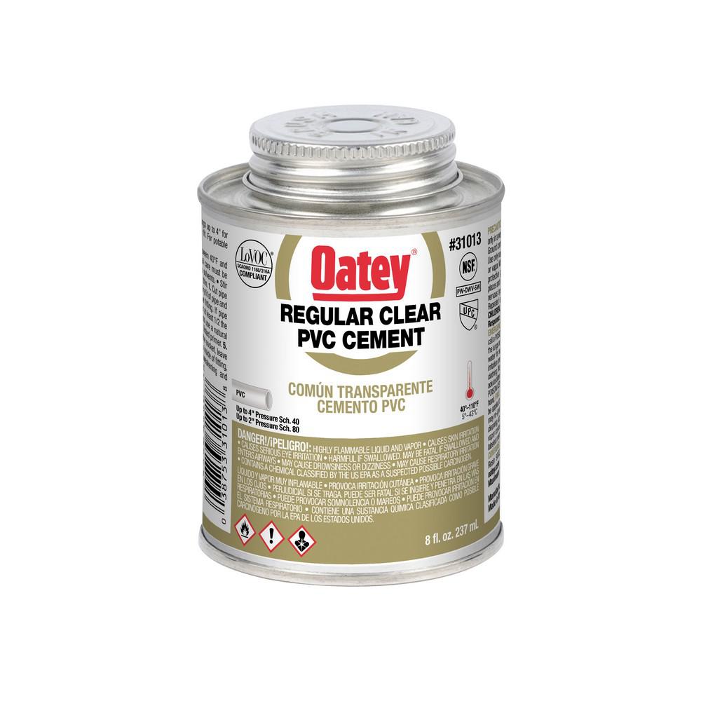 Oatey Rain-R-Shine 8 oz. Medium Blue PVC Cement 308913 - The Home Depot