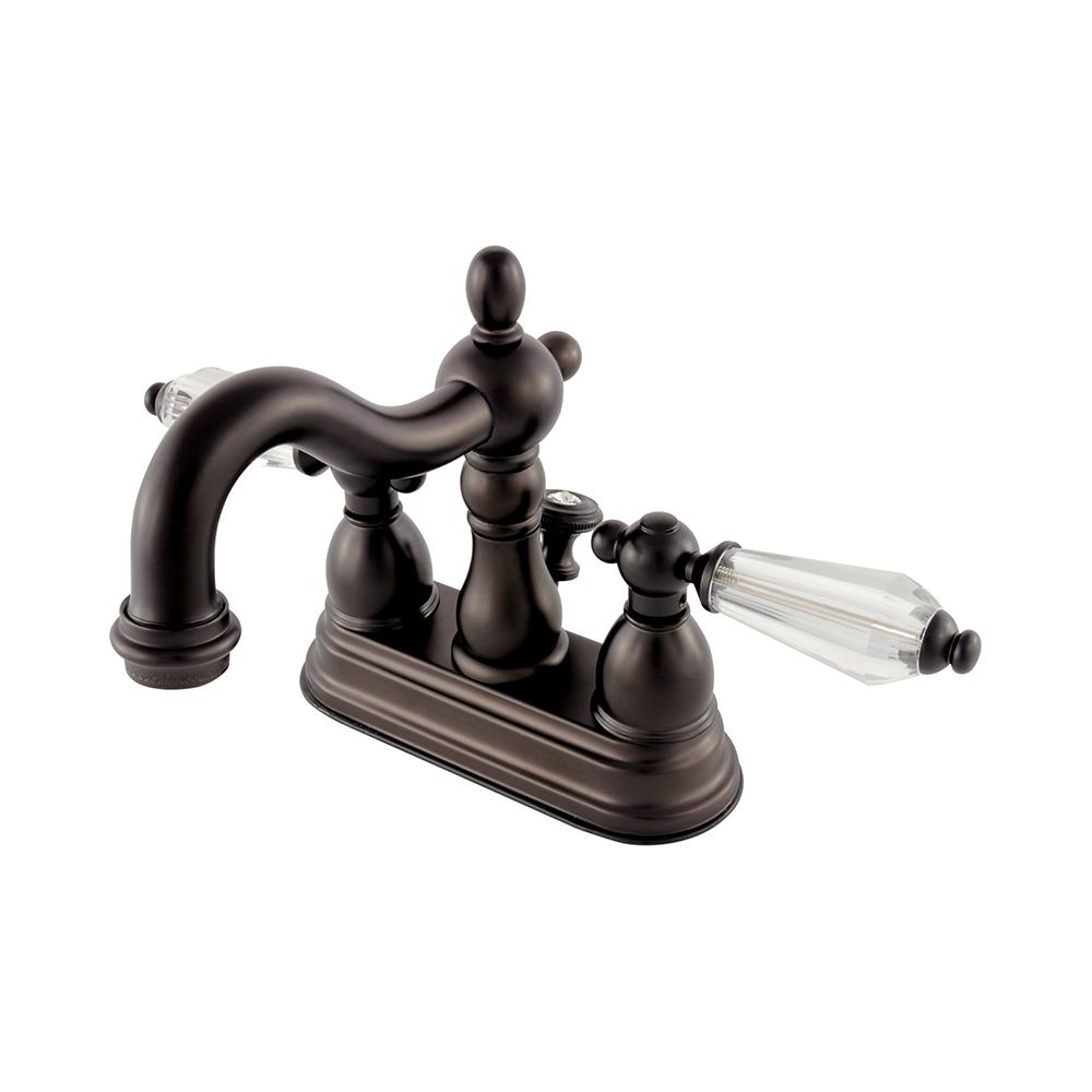 Kingston Br Victorian Crystal 4 In Centerset 2 Handle Bathroom Kingston Br Victorian Crystal 4 In Centerset 2 Handle Bathroom Faucet Oil Rubbed
