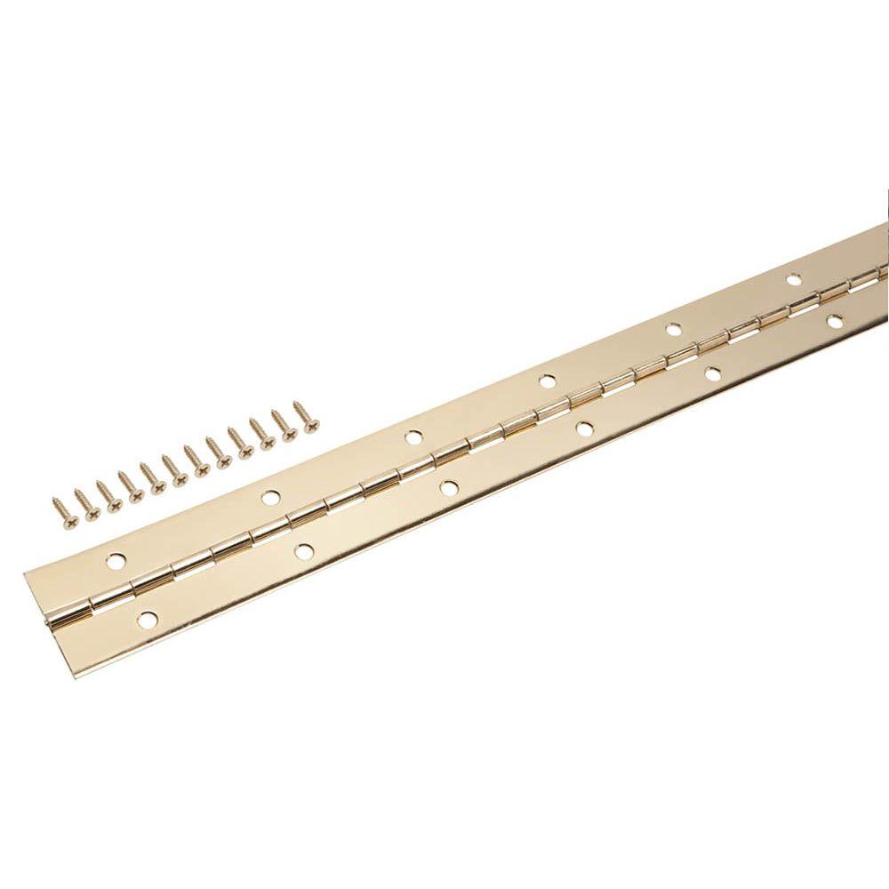 Everbilt 1-1/2 In. X 72 In. Bright Brass Continuous Hinge-15394 - The ...