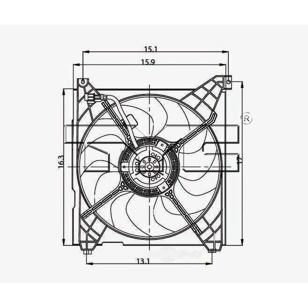 TYC 601020 Replacement Cooling Fan Assembly