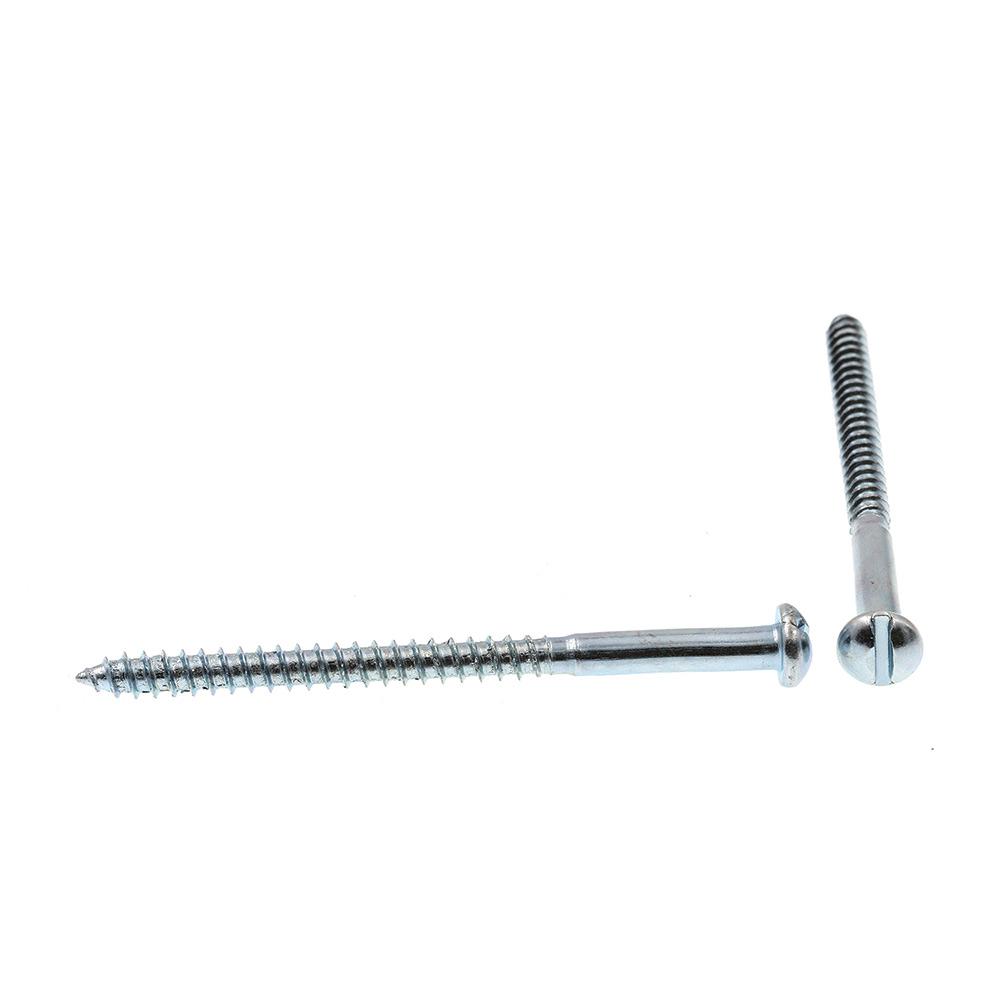 Slotted Drive 25-Pack Round Head Zinc Plated Steel Prime-Line 9210783 Wood Screws #8 X 2-1//2 in