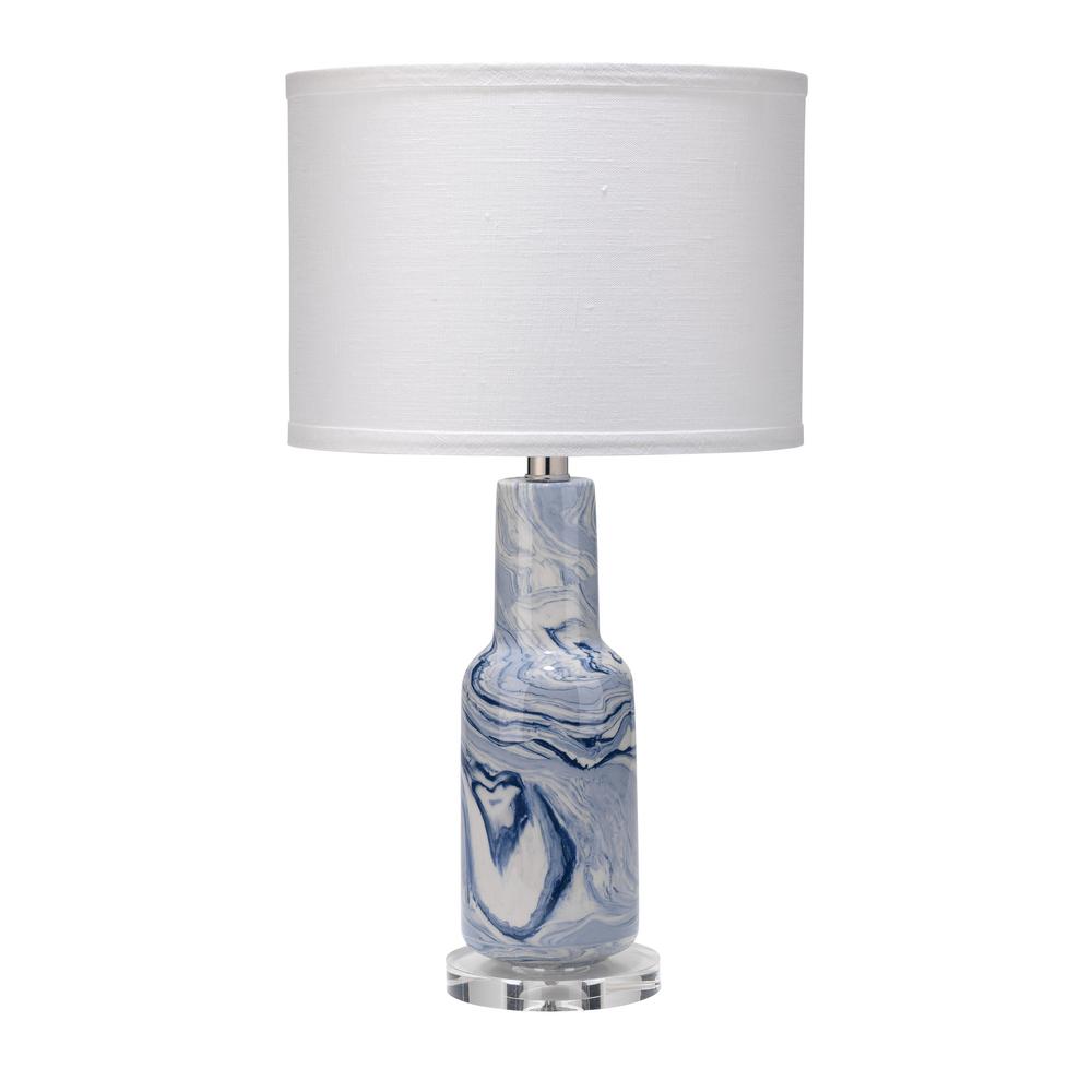 20 75 In Blue And White Nebula Table Lamp With Small Drum Shade Blue And White Nebula Table Lamp With Small Drum Shade