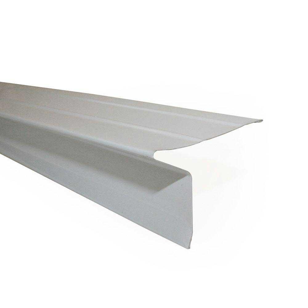 2 in. x 11/2 in. x 10 ft. Galvanized Steel Drip Edge Flashing in White08317 The Home Depot