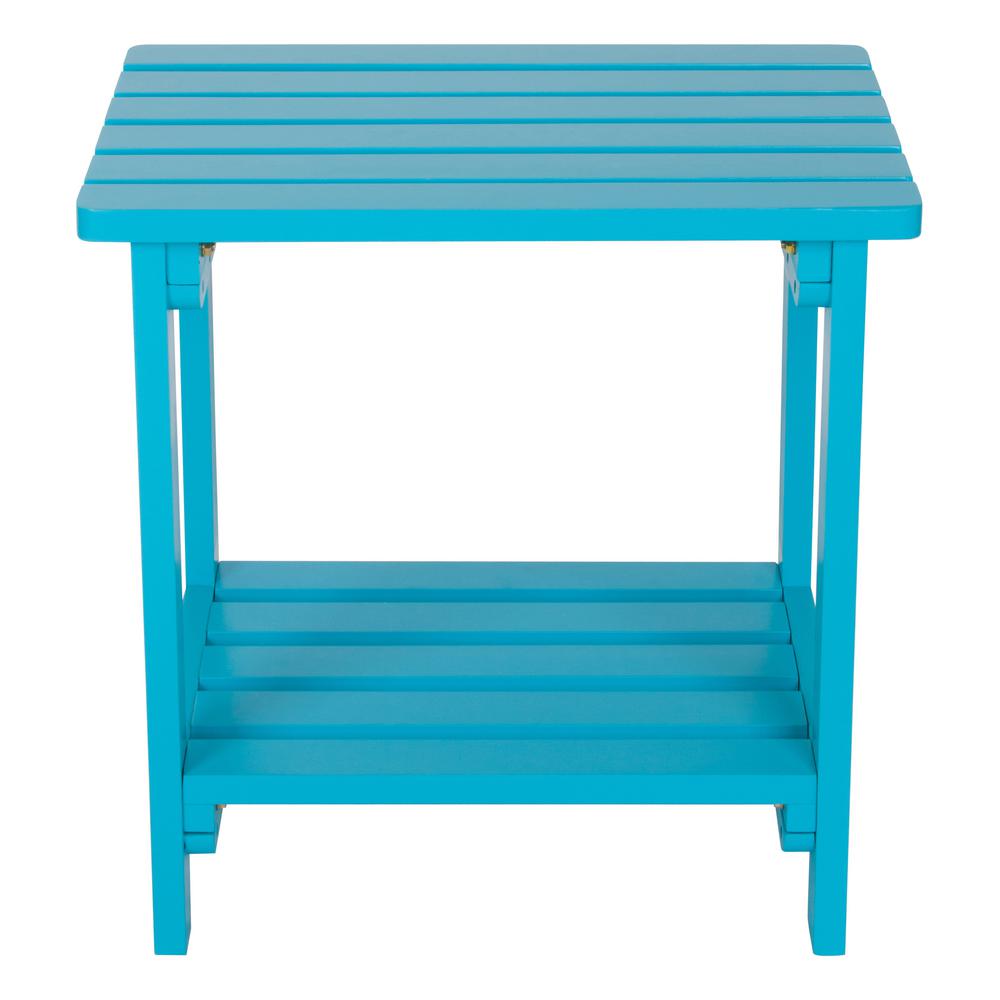 Shine Company Turquoise Rectangular Wood Side Table 4104tq The Shine Company Turquoise Rectangular Wood Side Table