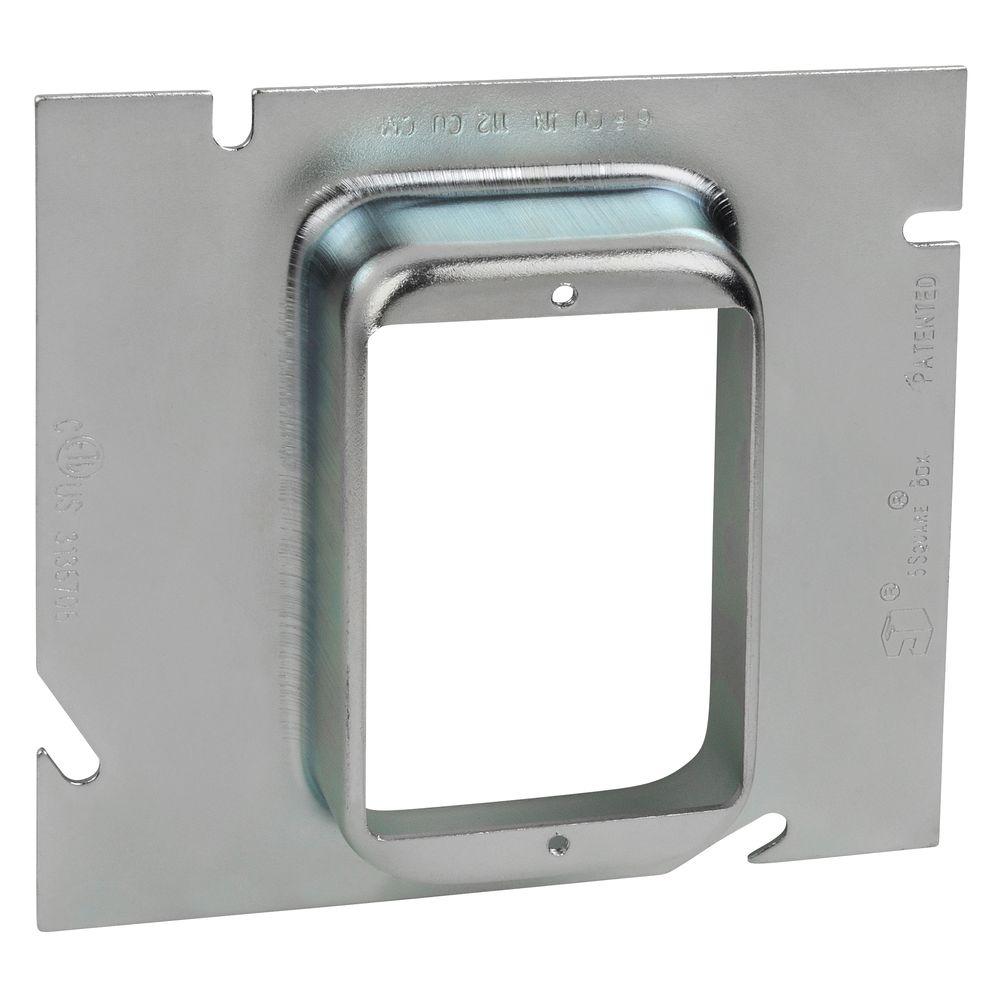 Steel City 1Gang 1 in. 5Square Metal Electrical Box Extension Ring