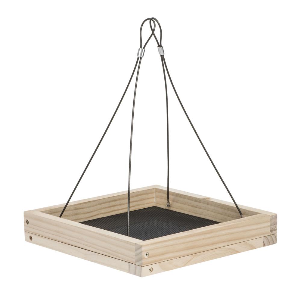 Hanging Tray Wood Bird Feeder 1 6 Lb Capacity 50178 The Home
