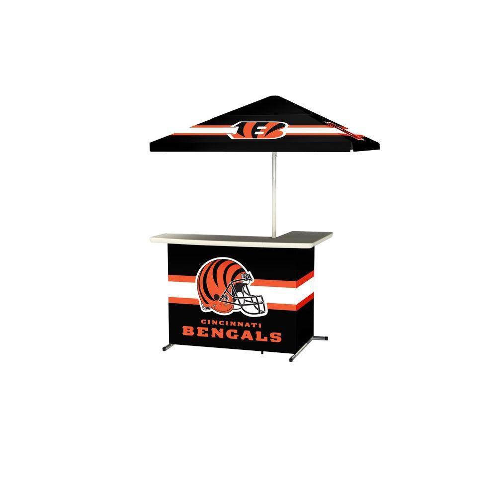 Best of Times Cincinnati Bengals AllWeather LShaped Patio Bar with 6