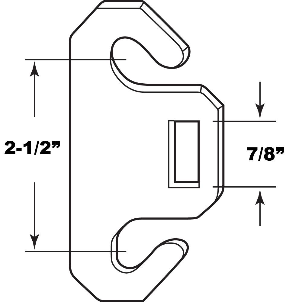 Prime Line Dual Spring Hook Plate For 3 In Pulley Gd 52198 The