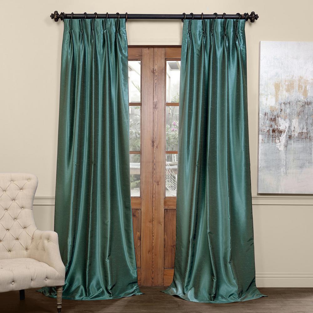 Exclusive Fabrics & Furnishings Peacock Blue Blackout Vintage Textured