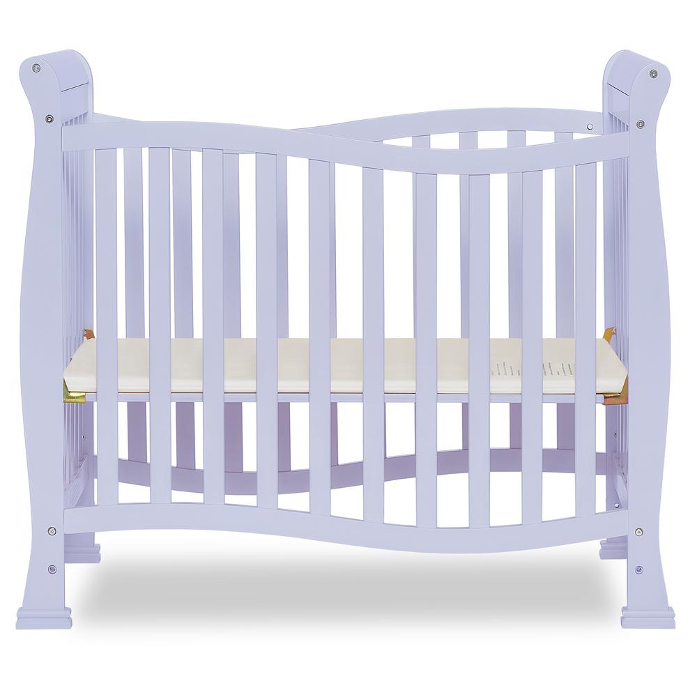 purple mattress crib