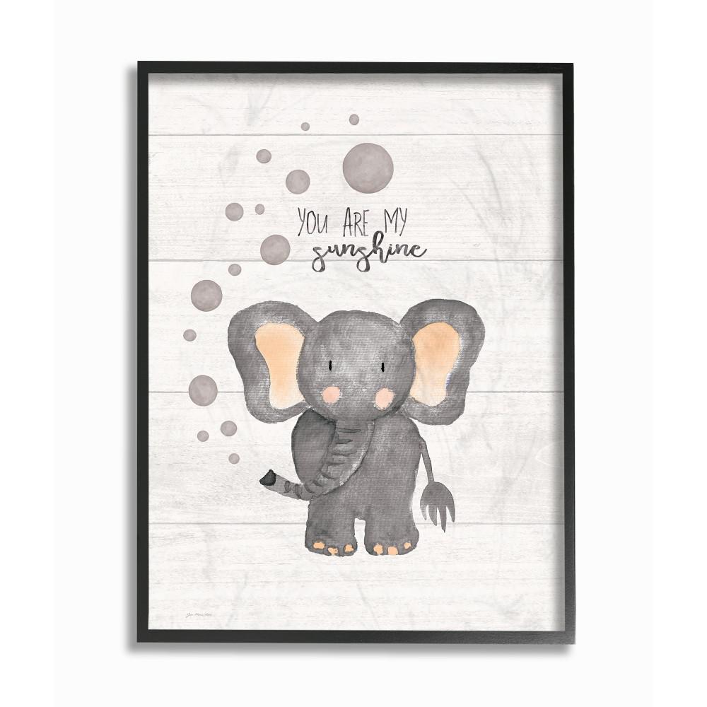 11 In X 14 You Are My Sunshine Elephant By Jo Moulton Wood Framed Wall Art