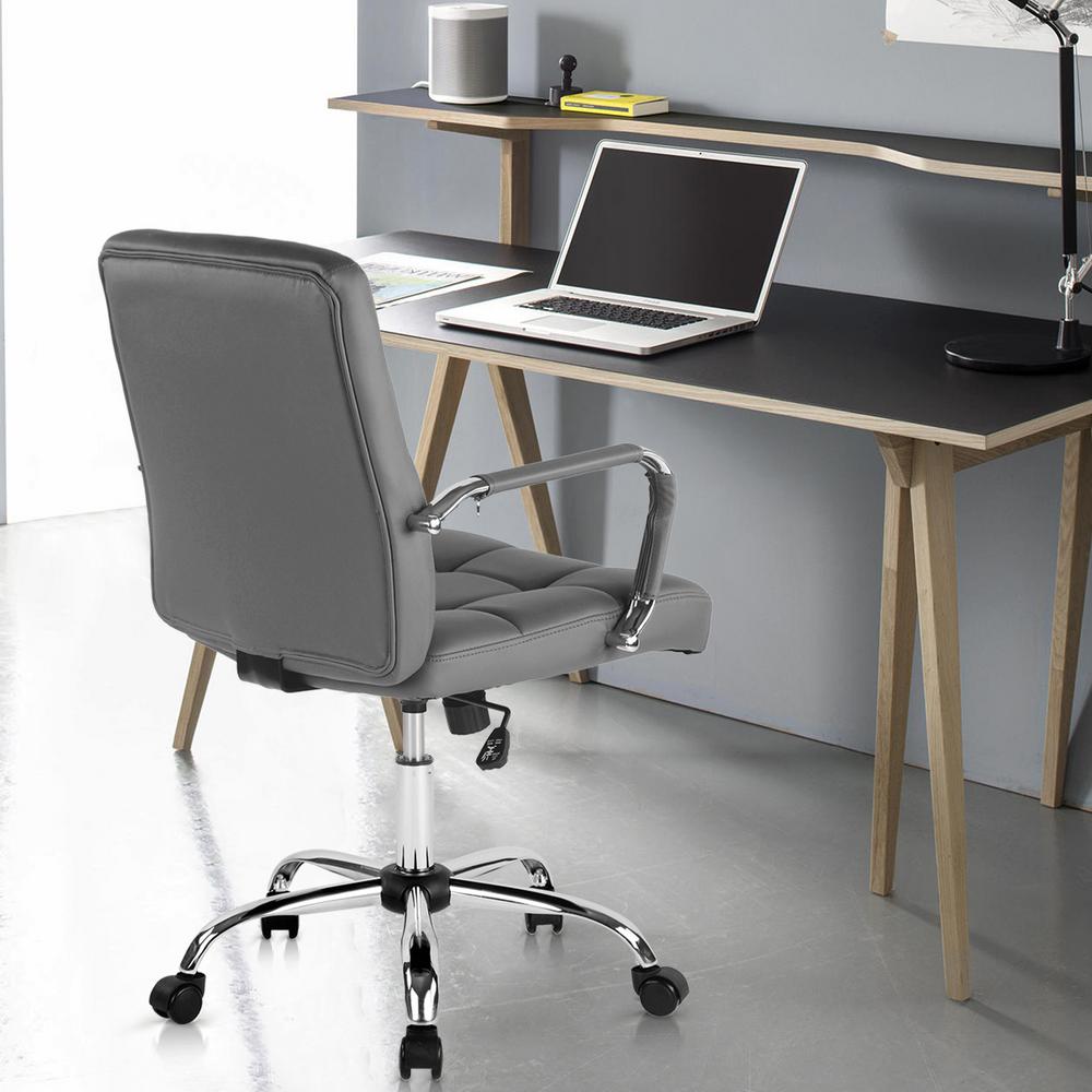 Edgemod Grey Manchester Office Chair Em 251 Gry The Home Depot