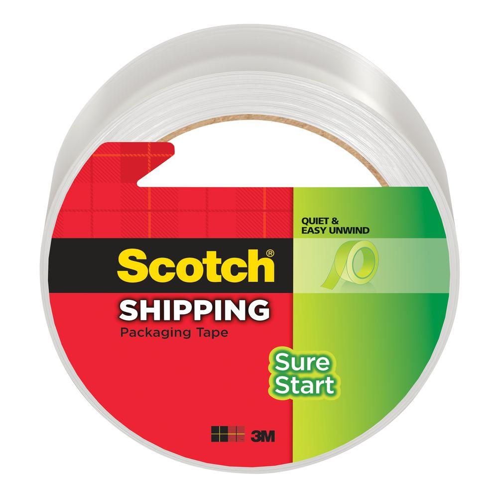 3M Scotch 1.88 inch x 54.6 yds. Sure Start Shipping Packaging Tape (Case of 16) by 3M