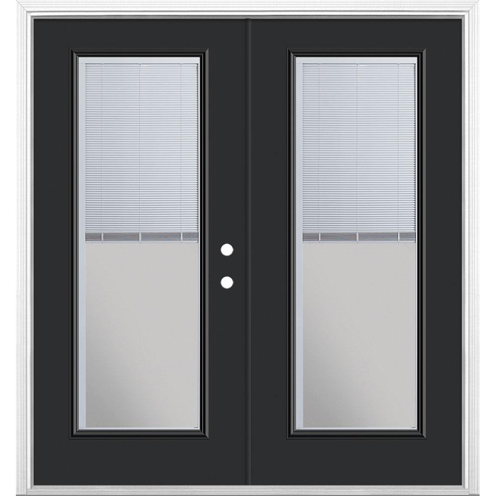 Masonite 72 in. x 80 in. Jet Black Steel Prehung LeftHand Masonite 72 in. x 80 in. Jet Black Steel Prehung LeftHand