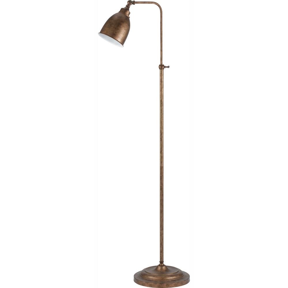 Cal Lighting 62 In Rust Metal Adjustable Pharmacy Floor Lamp