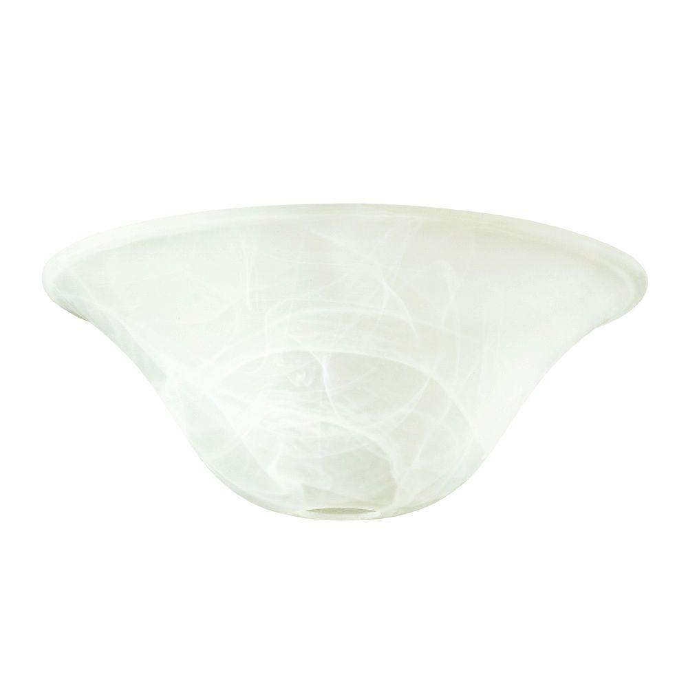 White Alabaster Torchiere Glass Shade, Alabaster Lamp Shade Replacement