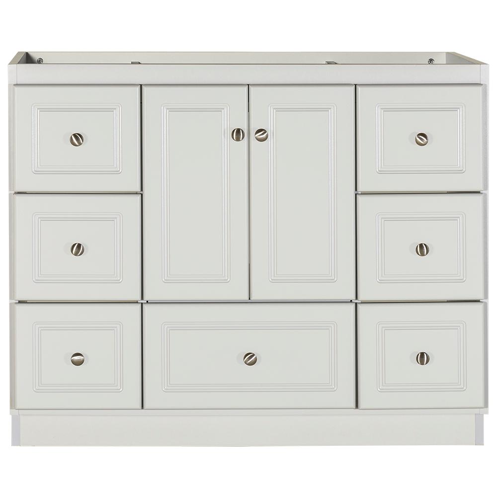Simplicity By Strasser Ultraline 42 In W X 21 D 34 5 H Bath Vanity Cabinet Only With Center Basins Dewy Morning