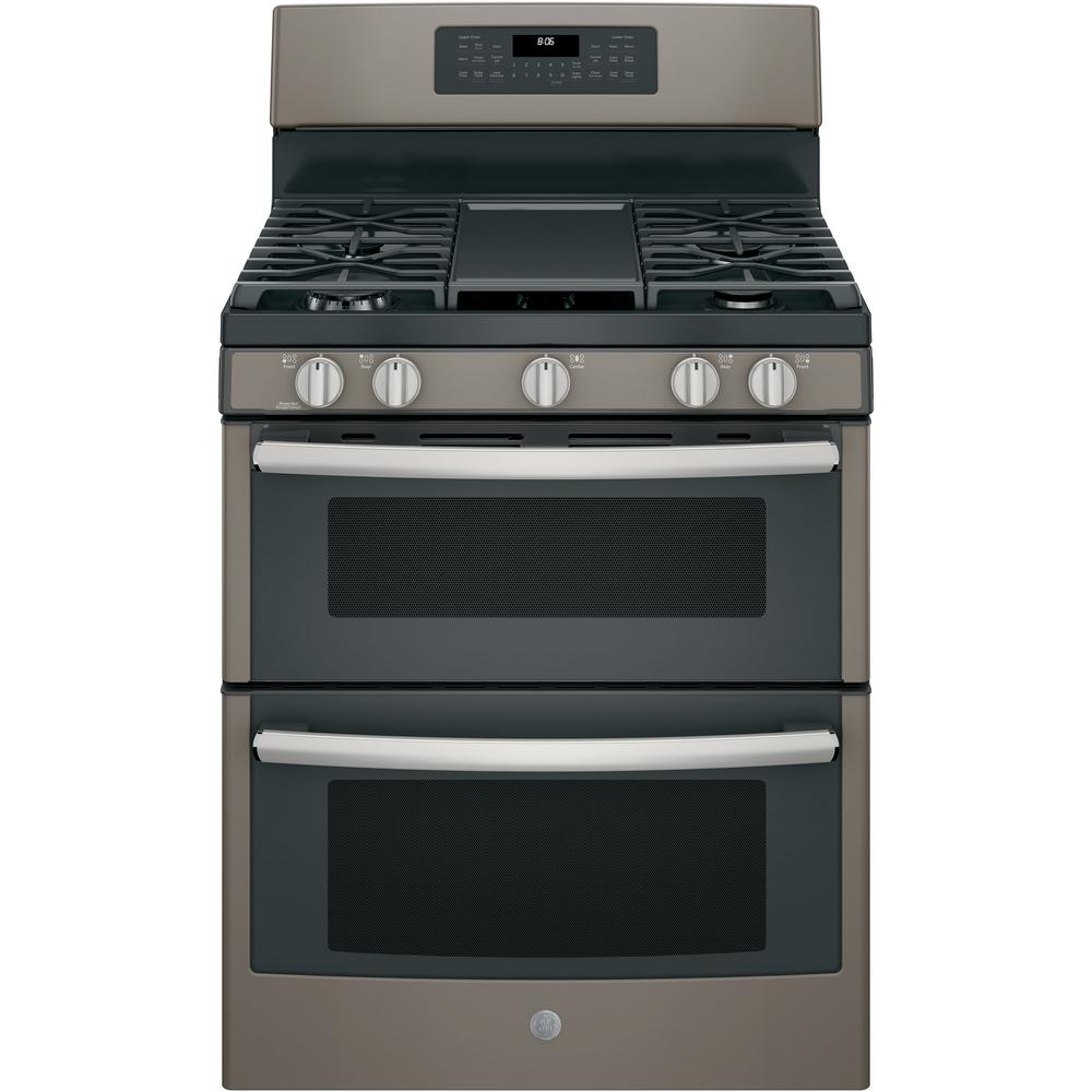 Ge 6 8 Cu Ft Double Oven Gas Range With Self Cleaning And Ge 6 8 Cu Ft Double Oven Gas Range