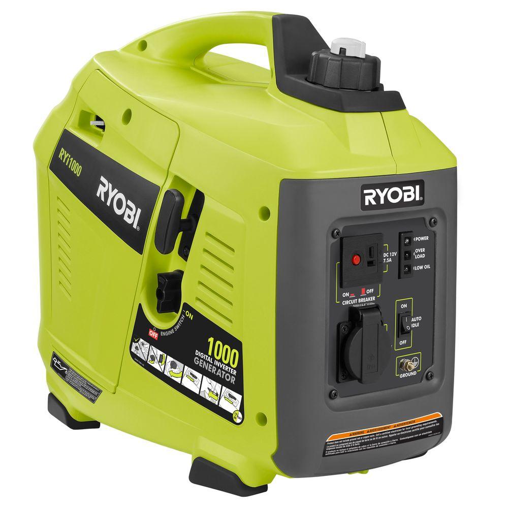 Ryobi 2,200-Watt Green Gasoline Powered Digital Inverter Generator