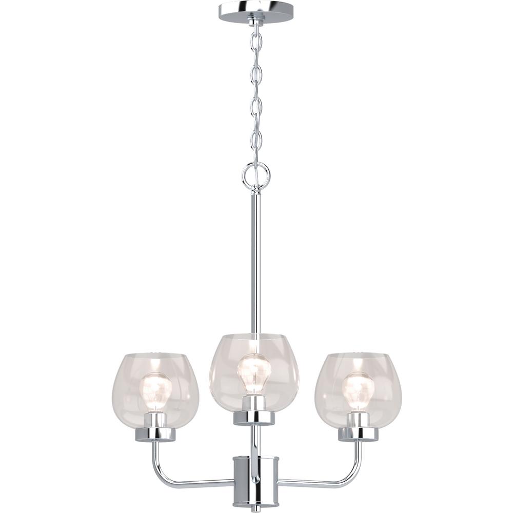 Volume Lighting Aria 3 Light Polished Nickel Indoor Hanging Chandelier With Clear Gl Shade Volume Lighting Aria 3 Light Polished Nickel Indoor Hanging Chandelier With Clear Gl Shade