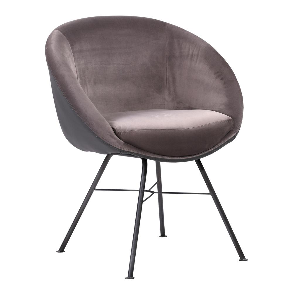 Armen Living Brandon Grey Velvet Dining Chair-LCGCSIGR - The Home Depot