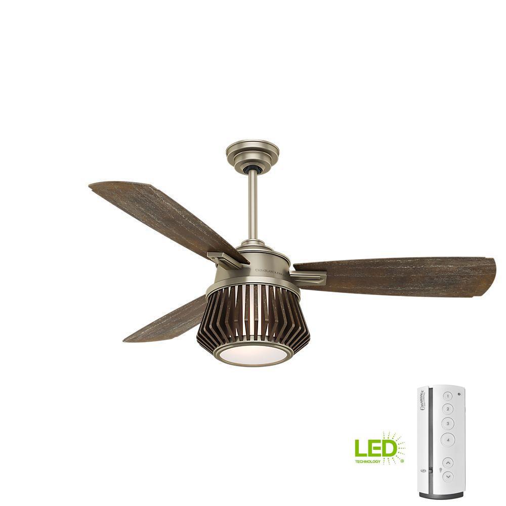 Casablanca Remote Control Included Pewter Ceiling Fans Led Indoor Metallic Birch Ceiling Fan