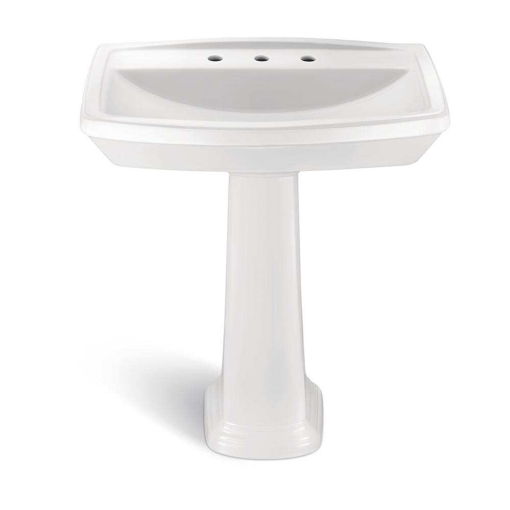 Glacier Bay Westminster Pedestal Sink Standard Pedestal Sink