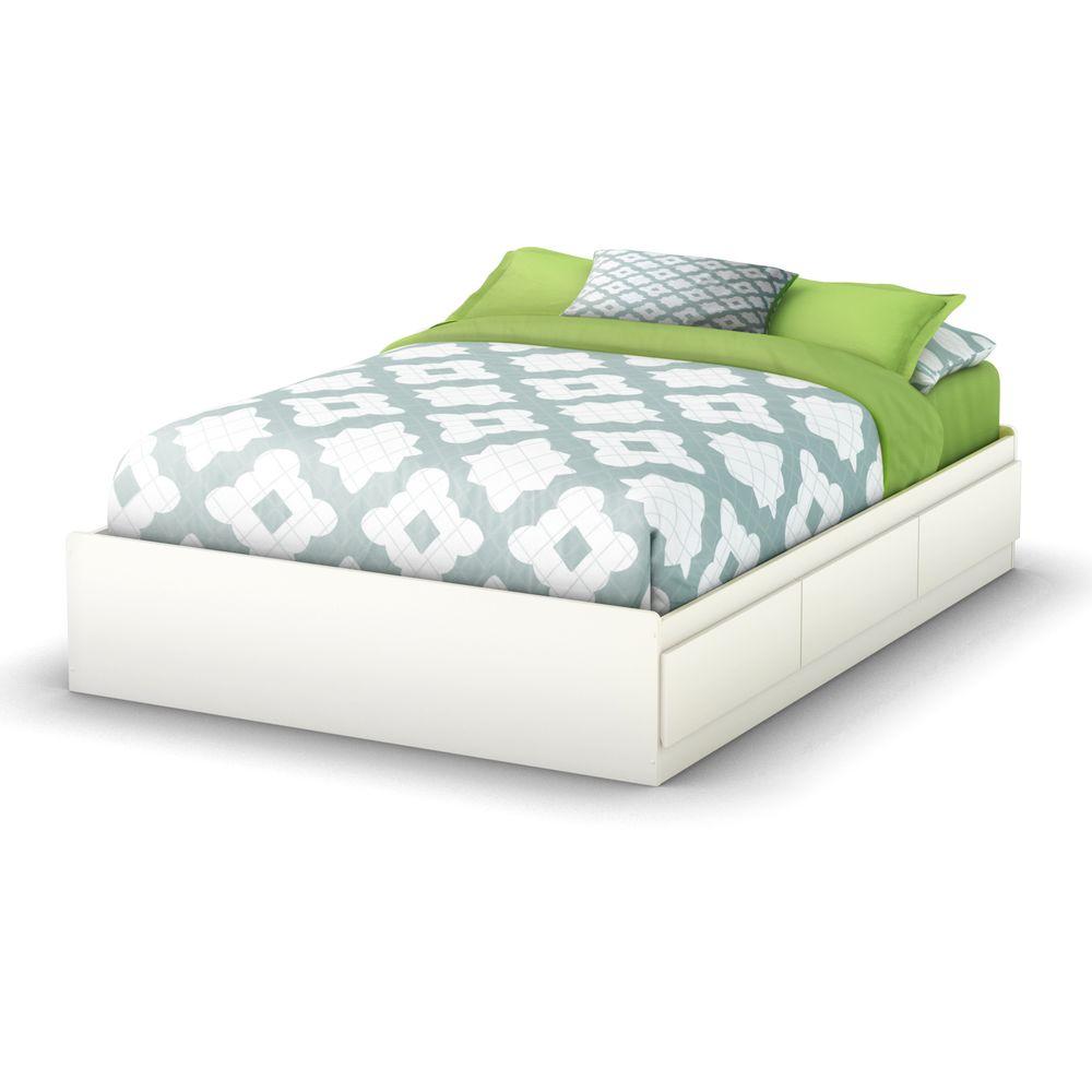 South S Step One 3 Drawer Full Size Storage Bed In Pure White South S Step One 3 Drawer Full Size Storage Bed In Pure White