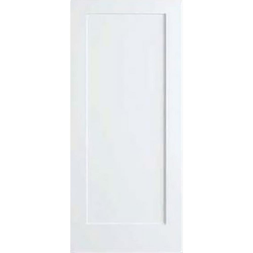 Kimberly Bay 36 in. x 80 in. White 1Panel Shaker Solid Core Wood