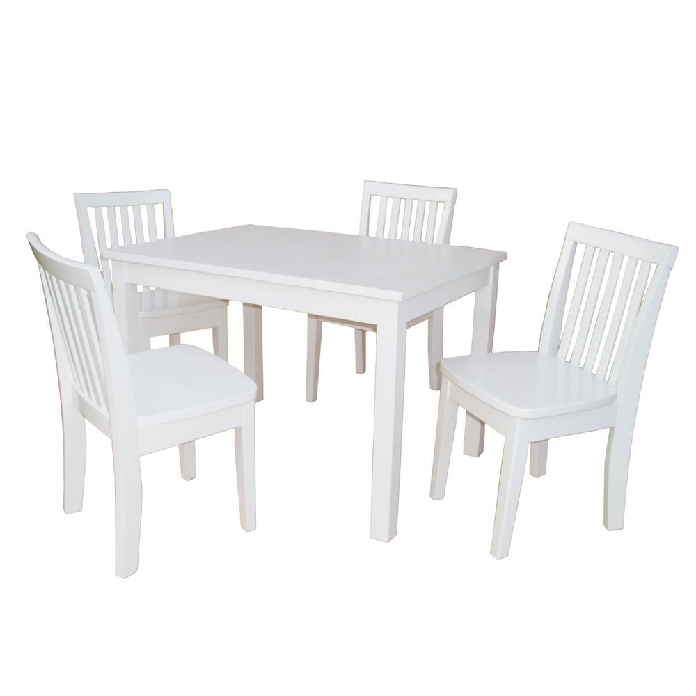 childrens white table and chairs