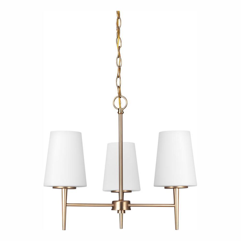 Sea Gull Lighting Driscoll 3Light Satin Bronze Chandelier with LED