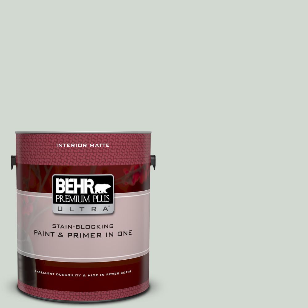 Behr Premium Plus Ultra 1 Gal N410 2 Brook Green Matte Interior N410 2 Brook Green Matte Interior Paint And Primer In One
